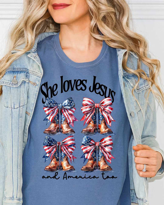 She Loves Jesus and America Too _ Bows